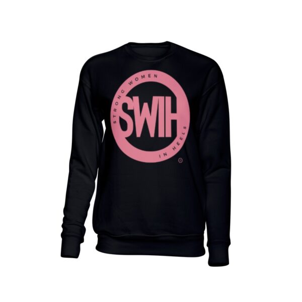 Black Sweatshirt with Pink Logo